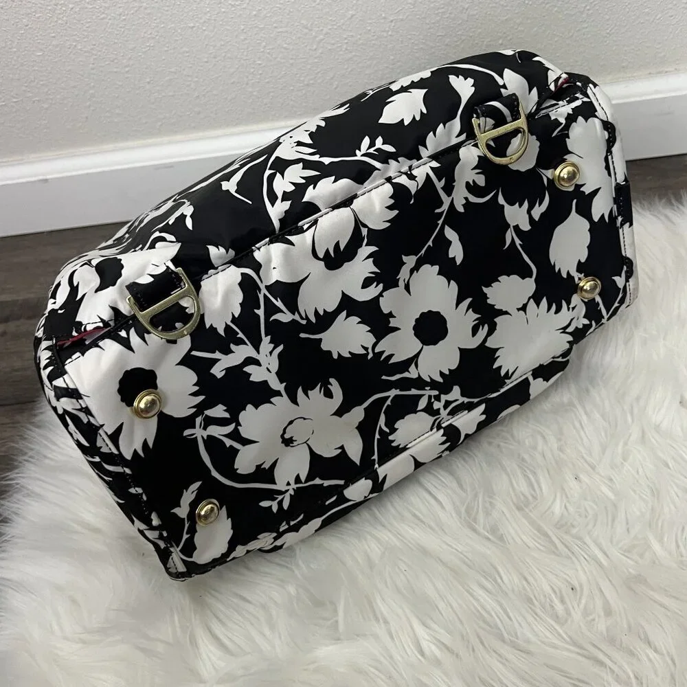 Ju Ju Be Black Floral Diaper Bag Convertible Backpack Shoulder Bag